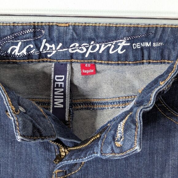 Esprit De Corps By Esprit Medium Dark Wash Slim Stretch Jeans Size 40 Long - Picture 10 of 11